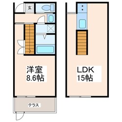 オレス島町東棟の物件間取画像